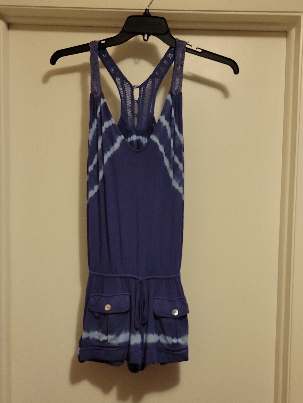Rampage Tie Dye Romper With Pockets
